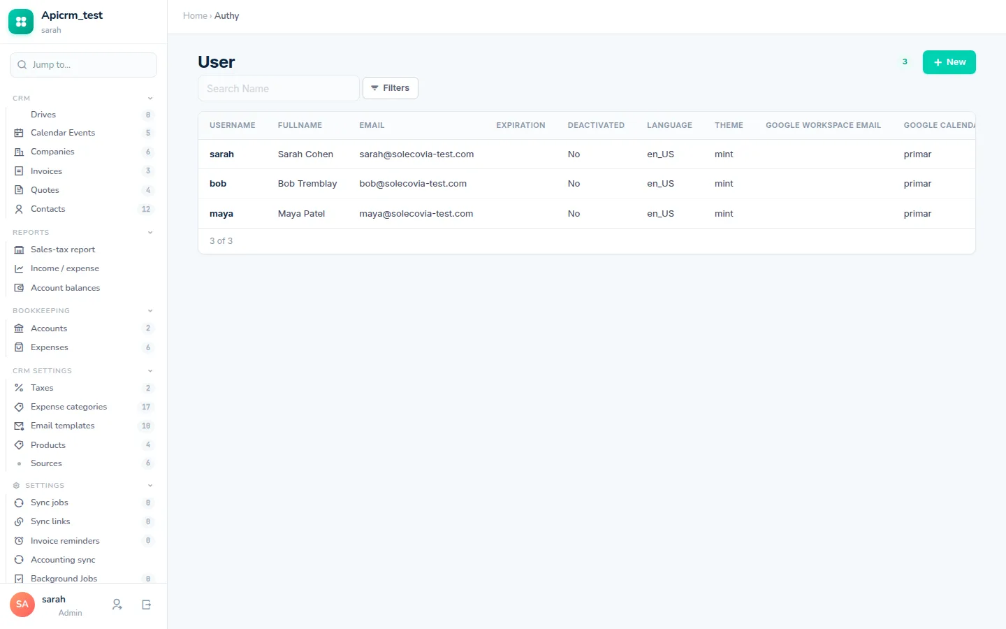 Users & rights